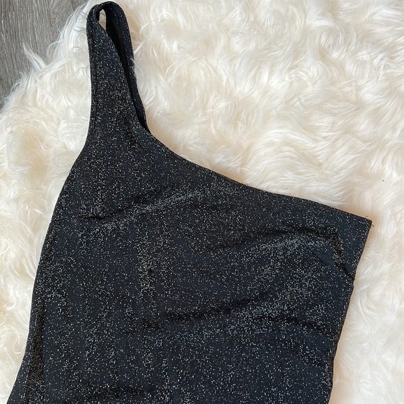 One shoulder, sparkly bodysuit from Dynamite. - Picture 4 of 5